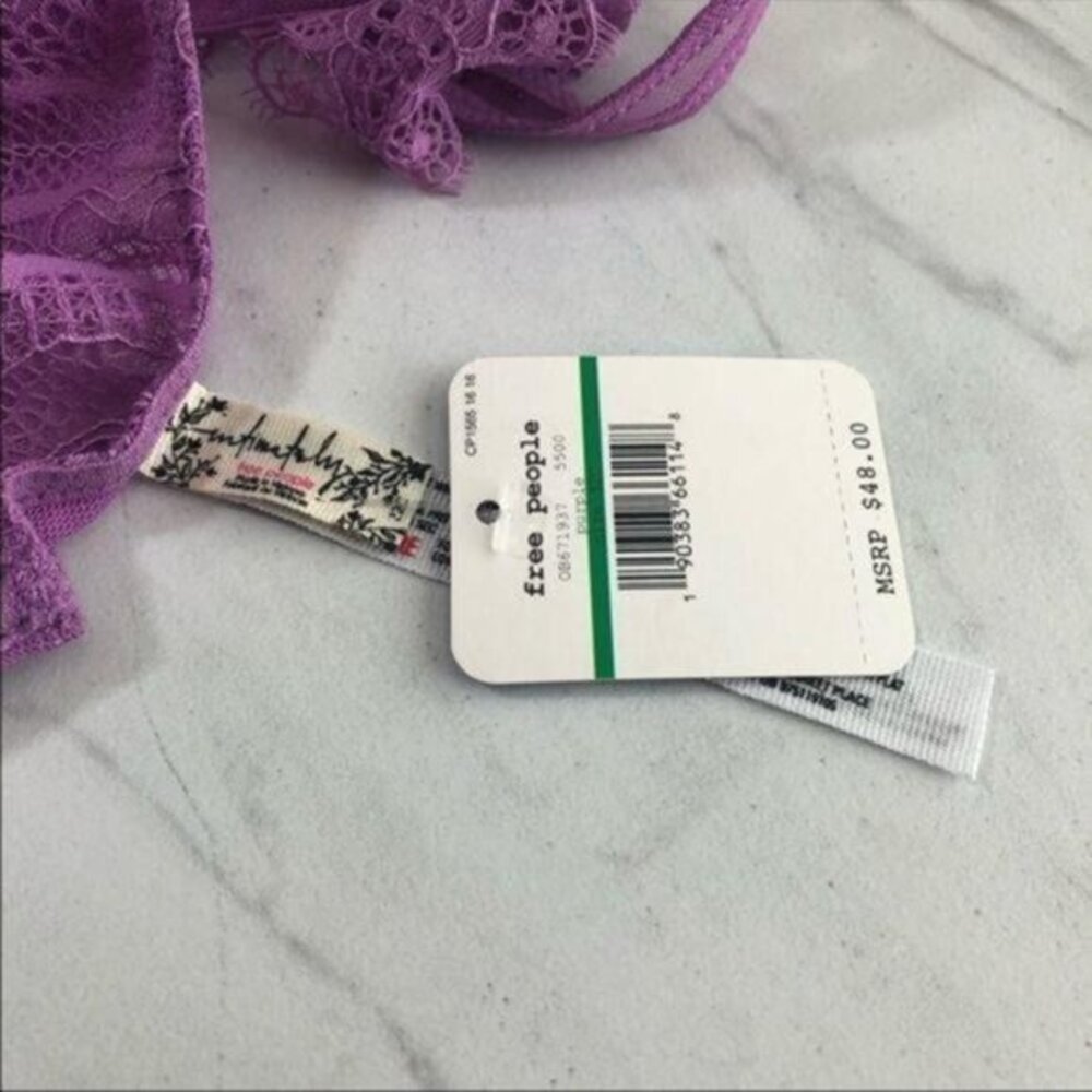 Intimately Free People Bra Lace Racer Back Purple - Picture 4 of 5